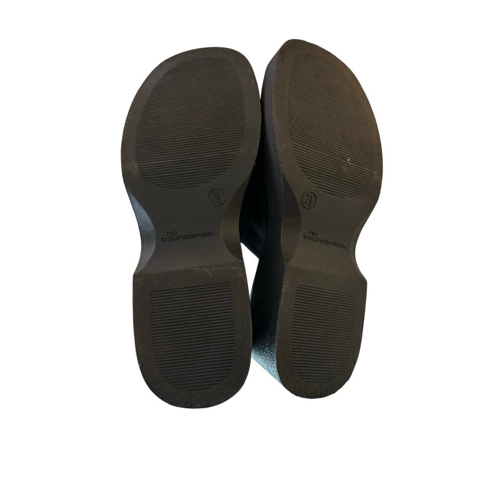 Y2K Vintage No Boundaries Platform Slip On Wedge Sandals Size 7.5 Bratz Chunky - Picture 9 of 11